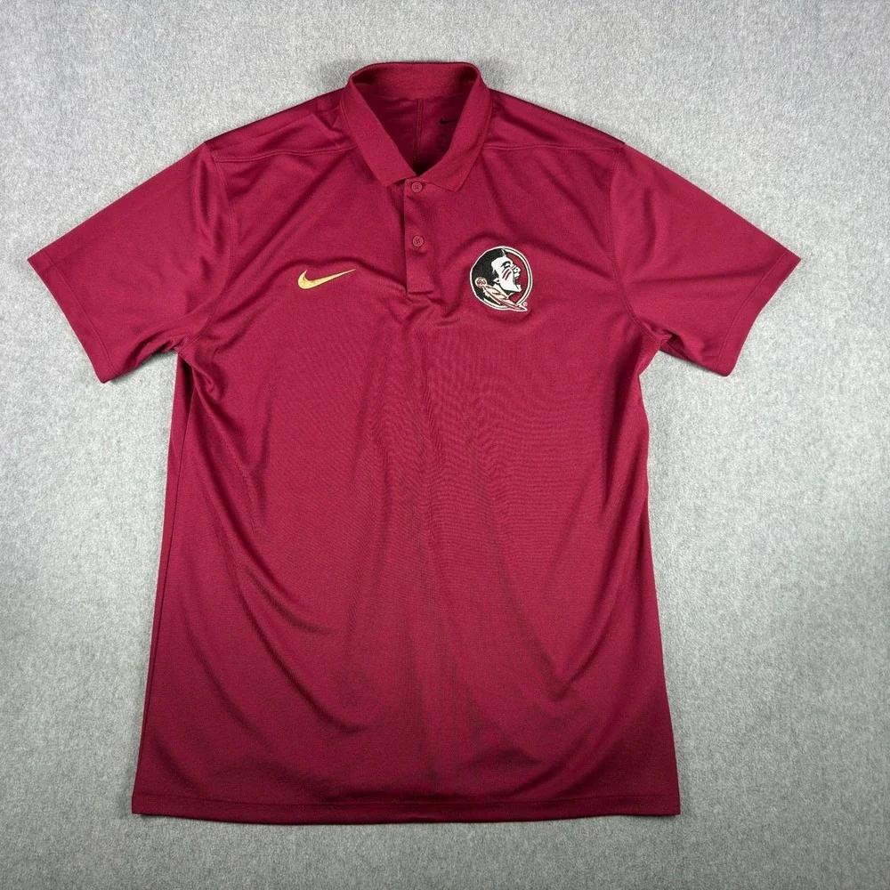 Nike‎ Dri-Fit Polo Shirt Florida State Seminoles Men's M NCAA FSU